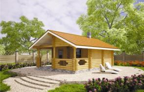 Баня из рубленного бревна 