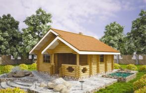 Баня из рубленного бревна 