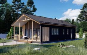 Каркасный дом 8х12 с террасой