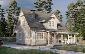 Каркасный дом 9х7 с мансардой