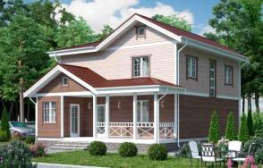 Каркасный дом 9х11 с террасой